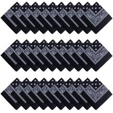 30PCS Bandanas Unisex Paisley Bandanas Bulk Multi-Purpose Headband Cowboy Hea...