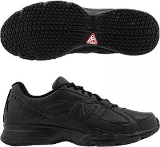 New Balance 512 Black Walking Nurse Kitchen Work Shoe 7 Reg. Non Skid New
