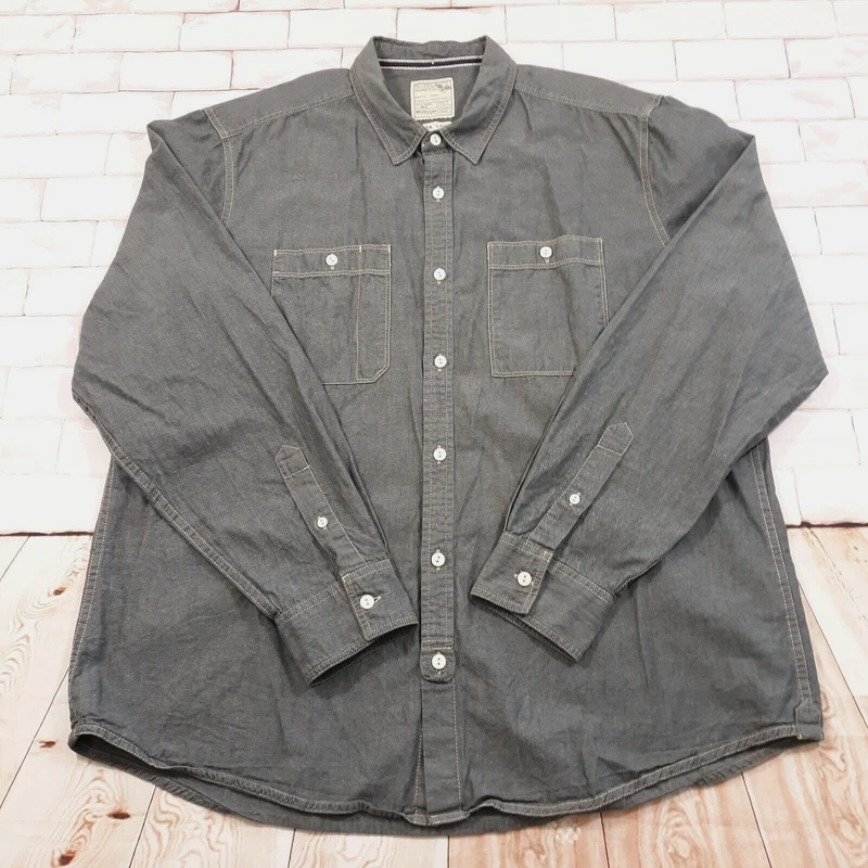 burton london button up long sleeve cotton point collar shirt