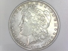 1889-O morgan silver dollar AU/Unc