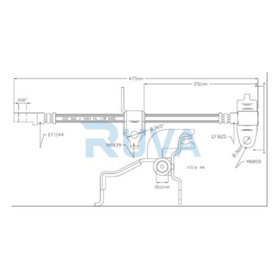 Fits Ford Transit 2000-2006 Ruva Front Left Brake Hose 4419596 4060853