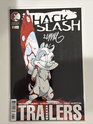 HACK / SLASH TRAILERS #1 Rare SKOTTIE YOUNG SIGNED Variant DDP 2006 VF-