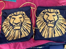 Set 2 The Lion King Broadway VIP Drawstring Cinch Bag Backpack Disney Mufasa