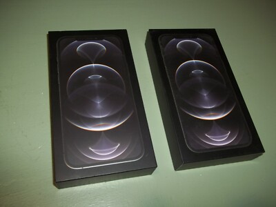 TWO 2 APPLE iPhone 12 Pro Max Graphite 256GB EMPTY BOXES ONLY with some Inserts