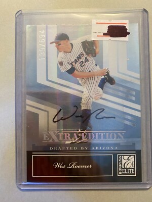 A11,696 - 2007 Donruss Elite Extra Edition #134 Wes Roemer Auto/694