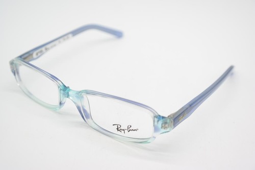 Kinderbrill Ray Ban RB 1521 Transparent Blue Angular Frames Eyeglasses New - Picture 3 of 6