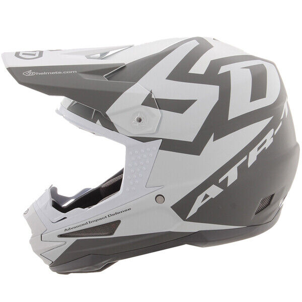 6D ATR-1 MX Casco Motocross Interruttore Bianco/Grigio Grande OFF ROAD MOTO DA CROSS PRO.