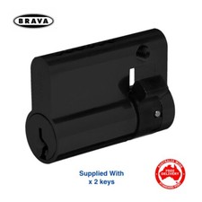 BRAVA negro mate - leva fija medio euro cilindro