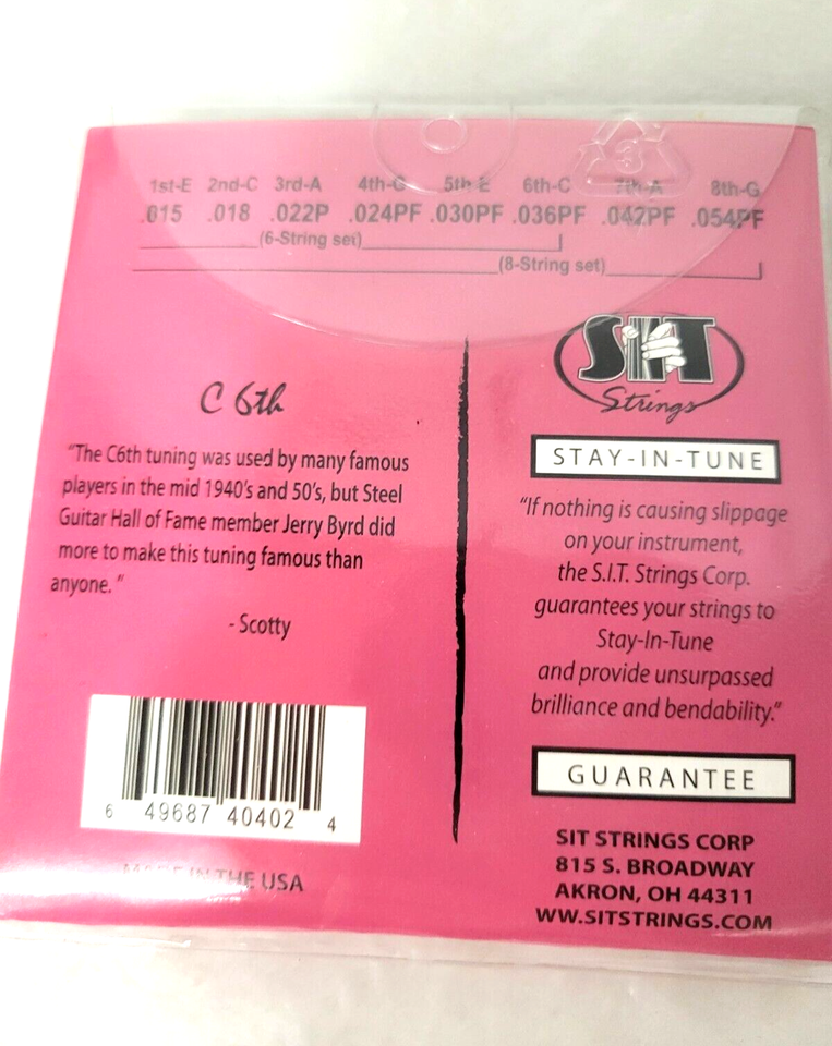 SIT Strings SC6C6TH Scotty's Lap Steel C6th Silencer SemiFlat Nickel