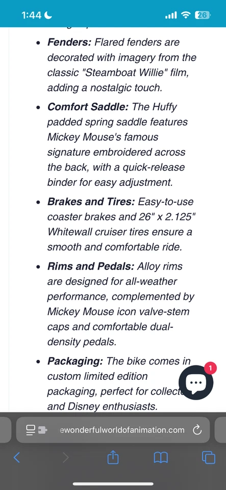 limited edition mickey mouse beach crusier - Image 2 of 4