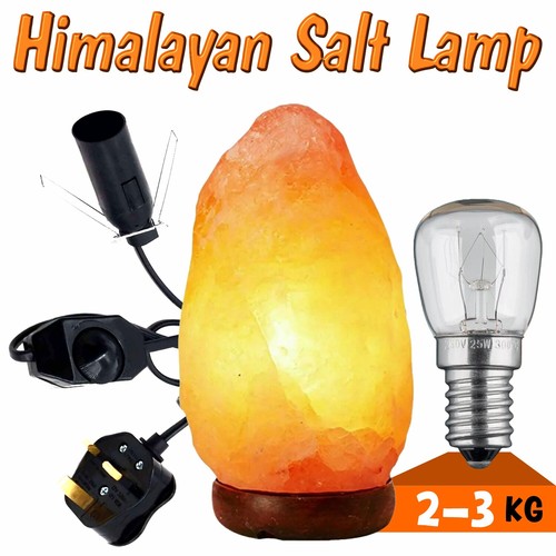 Himalayan Salt Lamp Natural Crystal Rock Light Ionic Air Purifier Healthy Night - Picture 21 of 26