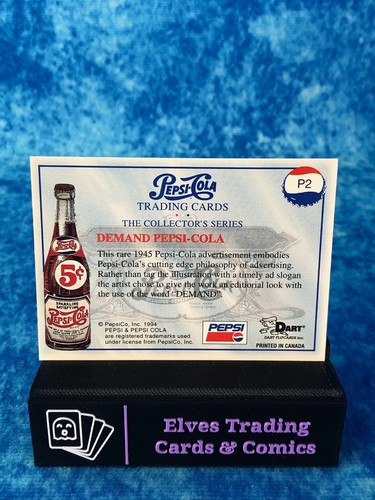 Pepsi-Cola: The Collector's Series 1 SINGLE Non-Sport Trading Card by Dart 1994 - Picture 196 of 196