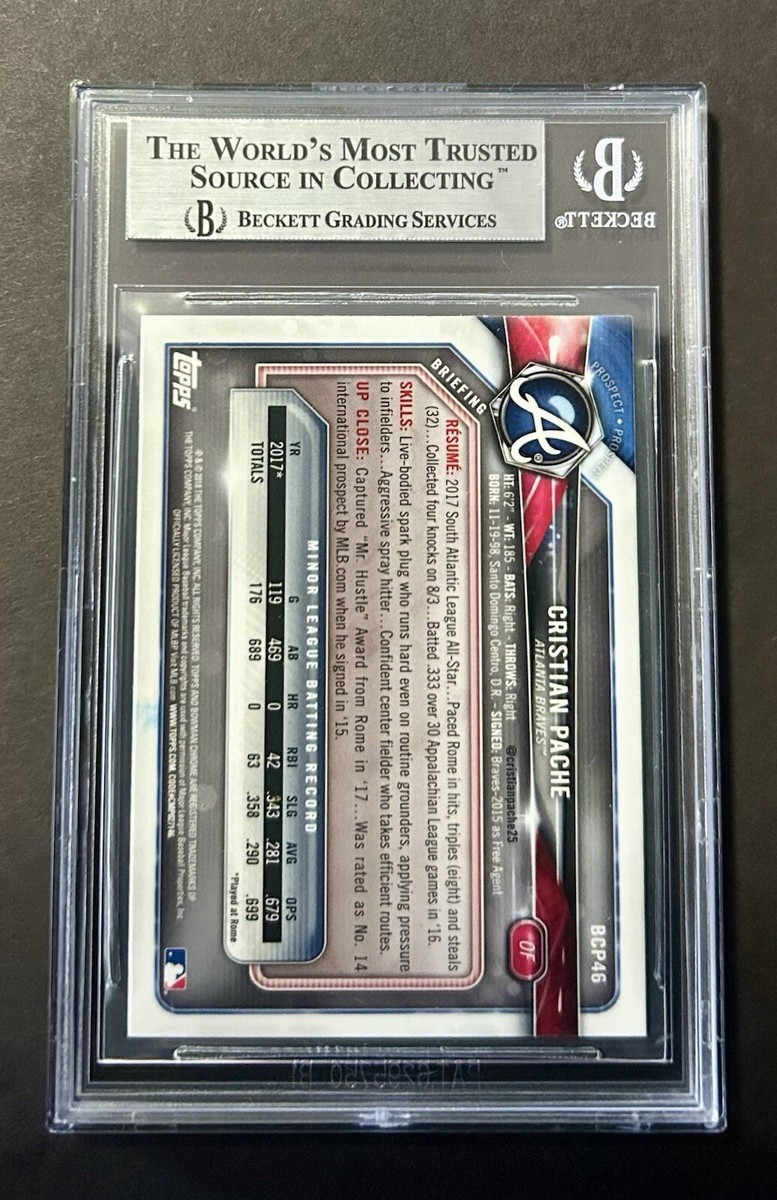 2018 1st Bowman Chrome Prospects #BCP46 Cristian Pache RC BAS
