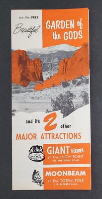 1950s Colorado Springs CO Garden of the Gods Giant Viewer Moonbeam Vtg Brochure