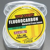 Fluorocarbon Fishing Line 21.5lb/50m Color Clear Material From Japan Fluorocarbon Fishing Line 21.5lb/50m Color Clear Material From Japan