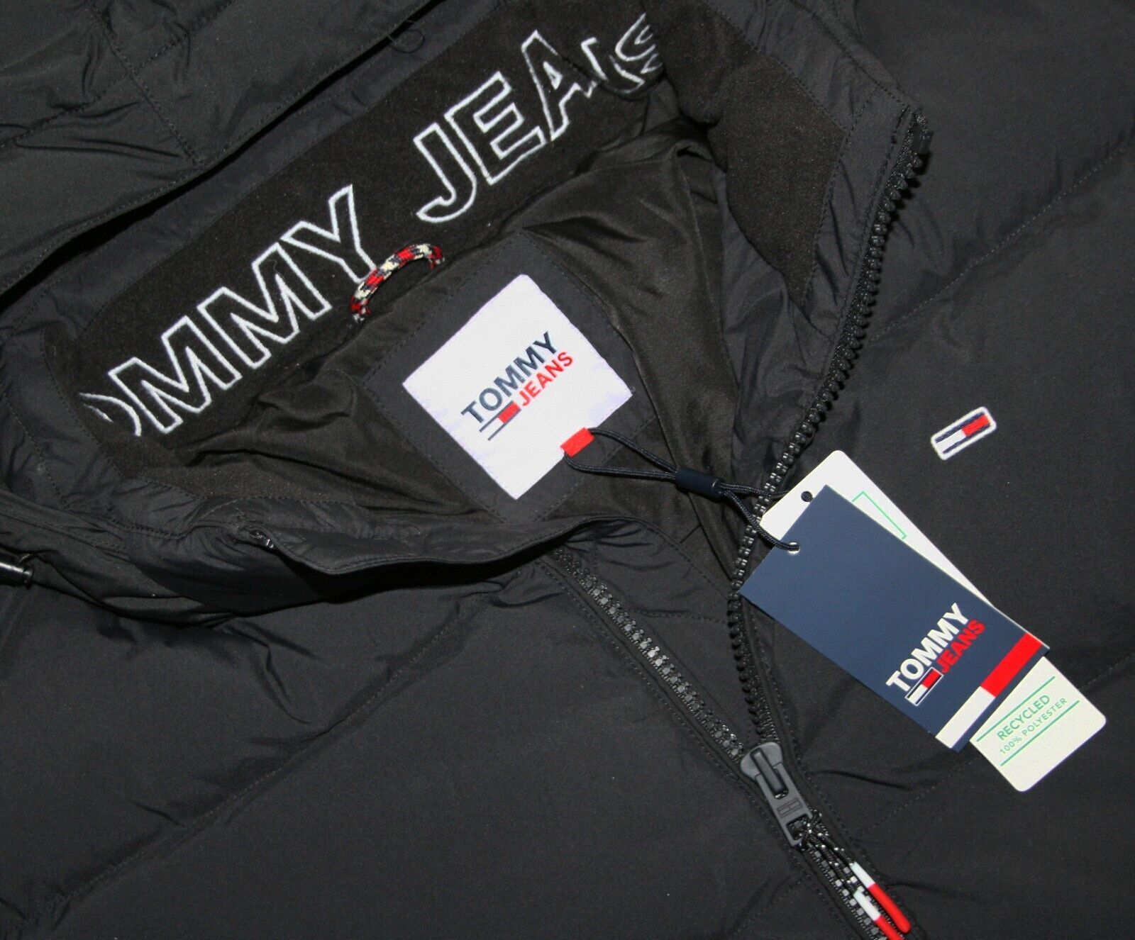 Tommy Hilfiger Black TJM Plus Essential Hooded Down Jacket Size 3XL image 3