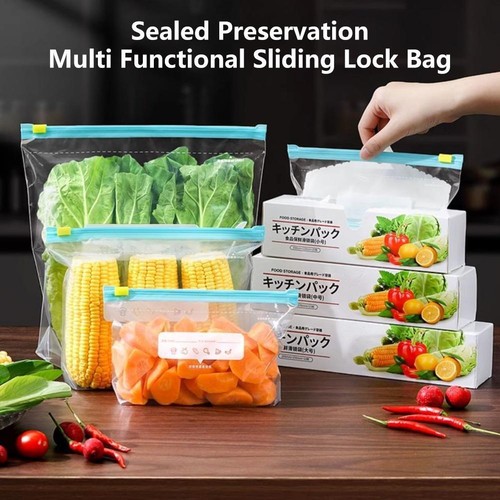 Food Storage Bags BPA-free Freezer Bags Leak-proof Reusable Fresh Bag Seal FAST