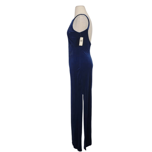 Nuevo con etiquetas Maxi Vestido De Colección Rampage Terciopelo Brillante Talla S Cuello Cuadrado Doble Abertura Baile de graduación - Imagen 5 de 10