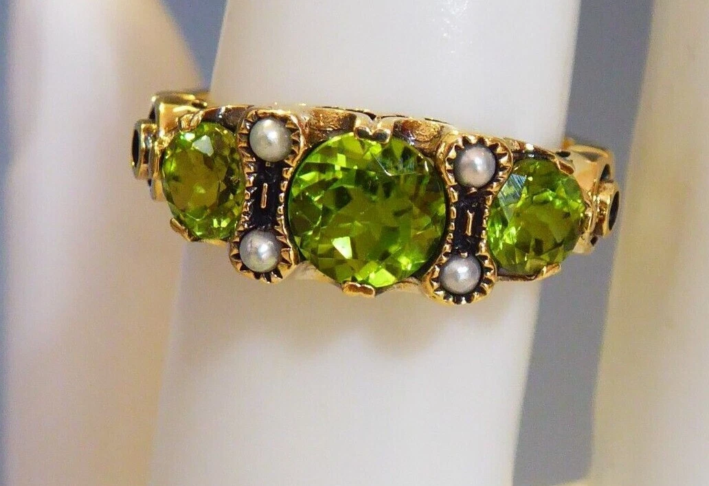 Peridot and pearl sale jewelry