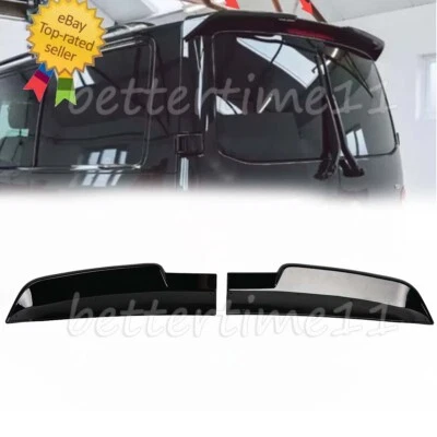 BETTERTIME11 FOR VW TRANSPORTER T5 T5.1 T6 T6.1 REAR TWIN BARN DOOR ROOF SPOILER GLOSSY BLACK