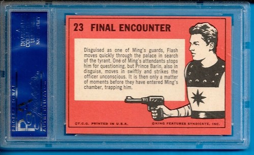 1965 Topps (Test) Flash Gordon #23 Final Encounter Psa 6 - Picture 2 of 2