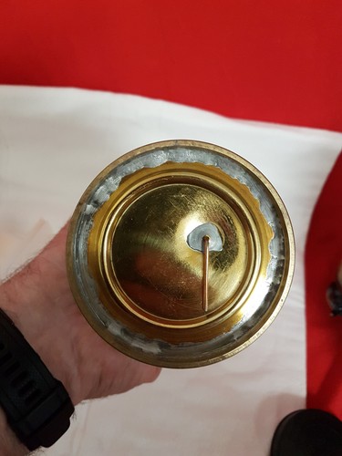 E Thomas and Williams Cambrian Brass Miners Oil Safety Lamp. #278572 20 Yr Award - Bild 23 von 24