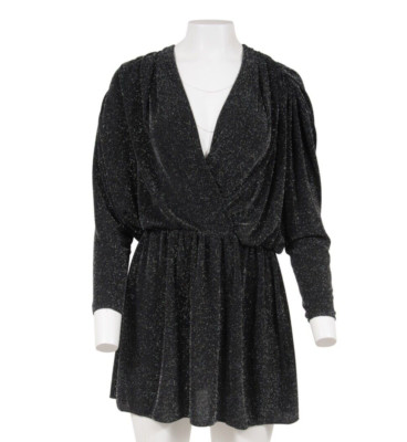 BALENCIAGA★BLACK AND GODL MINI DRESS Balenciaga One-Shoulder Snake Sequin Mini Dress - Bergdorf