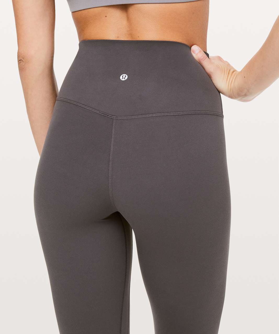 Lululemon Align Crop 21 Black Granite Gray Leggings size 6 | eBay