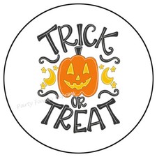 30 TRICK OR TREAT HALLOWEEN ENVELOPE SEALS PARTY FAVORS LABELS STICKERS 1.5"
