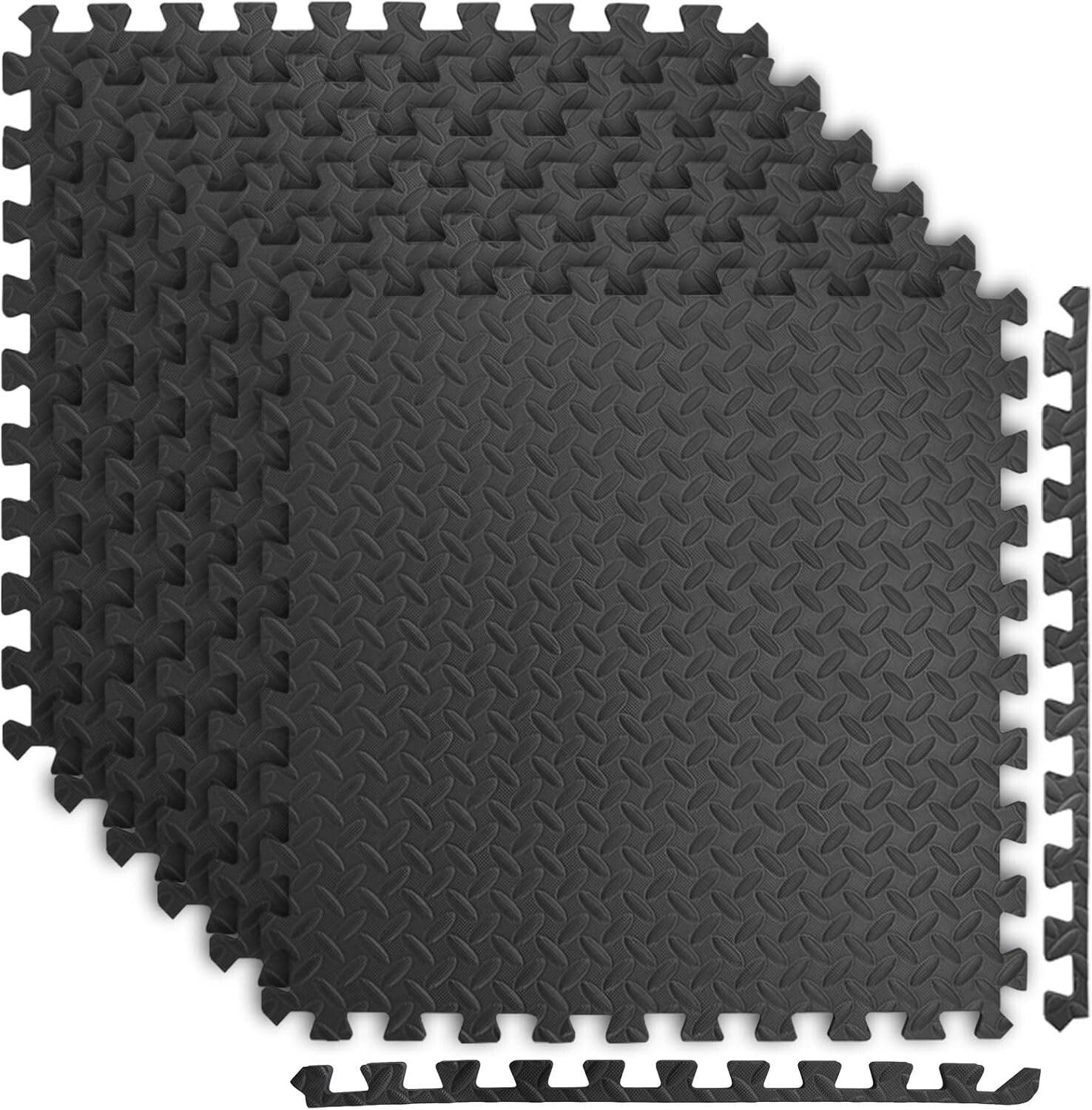Eva Puzzle Exercise Mats, 1/2” and 3/4” Thick Foam Interlocking Tiles for Gyms,