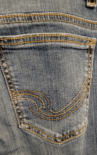 Pantalones de mezclilla Tommy Hilfiger para mujer 16R Freedom Boot tiro medio lavado bigotes - Imagen 3 de 4