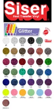 SISER Glitter Heat Transfer Vinyl Tshirt /Textile HTV 10" x 5 ft by precision62