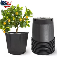 1/2/3/5/7/10/20/25 Gallon Plastic Garden Plant Nutrition Pots Flower Nursery Pot