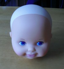 Vintage 1992 Tyco Vinyl Unused Factory Stock Girl Doll Head 4 1/4" Tall