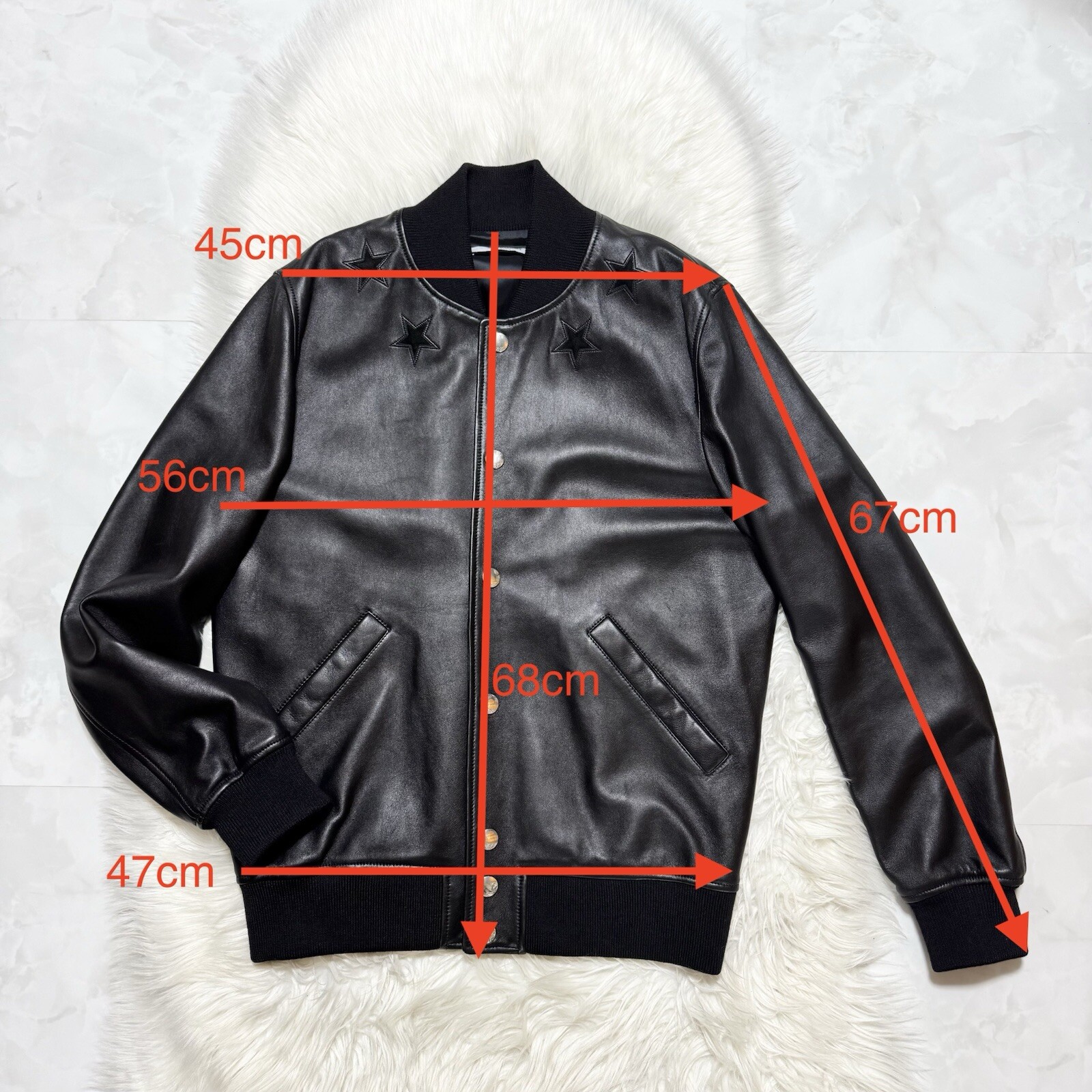 Authentic Great condition Givenchy round star lea… - image 15