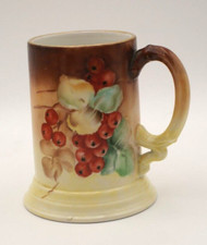 J.P. Limoges Hand-Painted Mug with red berries Design signed