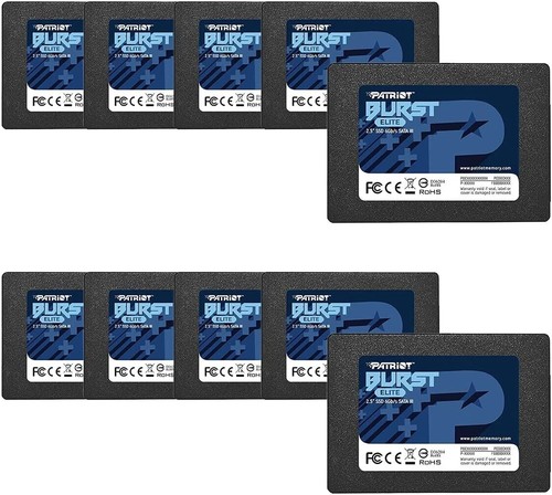 Patriot Burst Elite 120G 240G 480GB 960GB 2.5" SATA3 6GB/s SSD PC/MAC 10PACK Lot