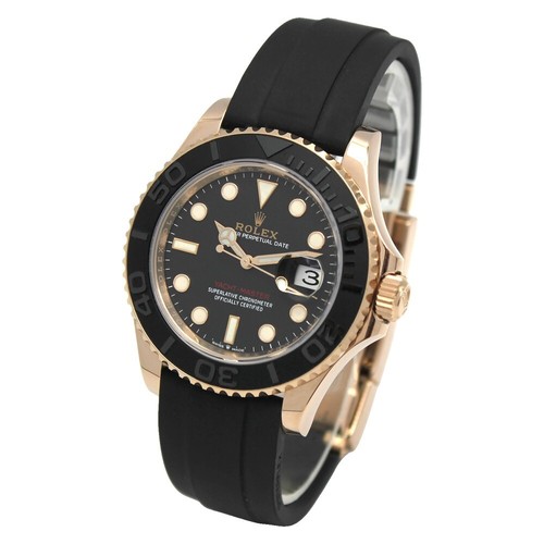 ROLEX Yacht-Master 40 126655 Oysterflex Rose Gold Watch - 2022 B&P - Picture 2 of 13