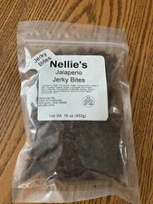 Nellie's Beef Jerky Bites, 1 Pound (16oz) Bag, Jalapeno