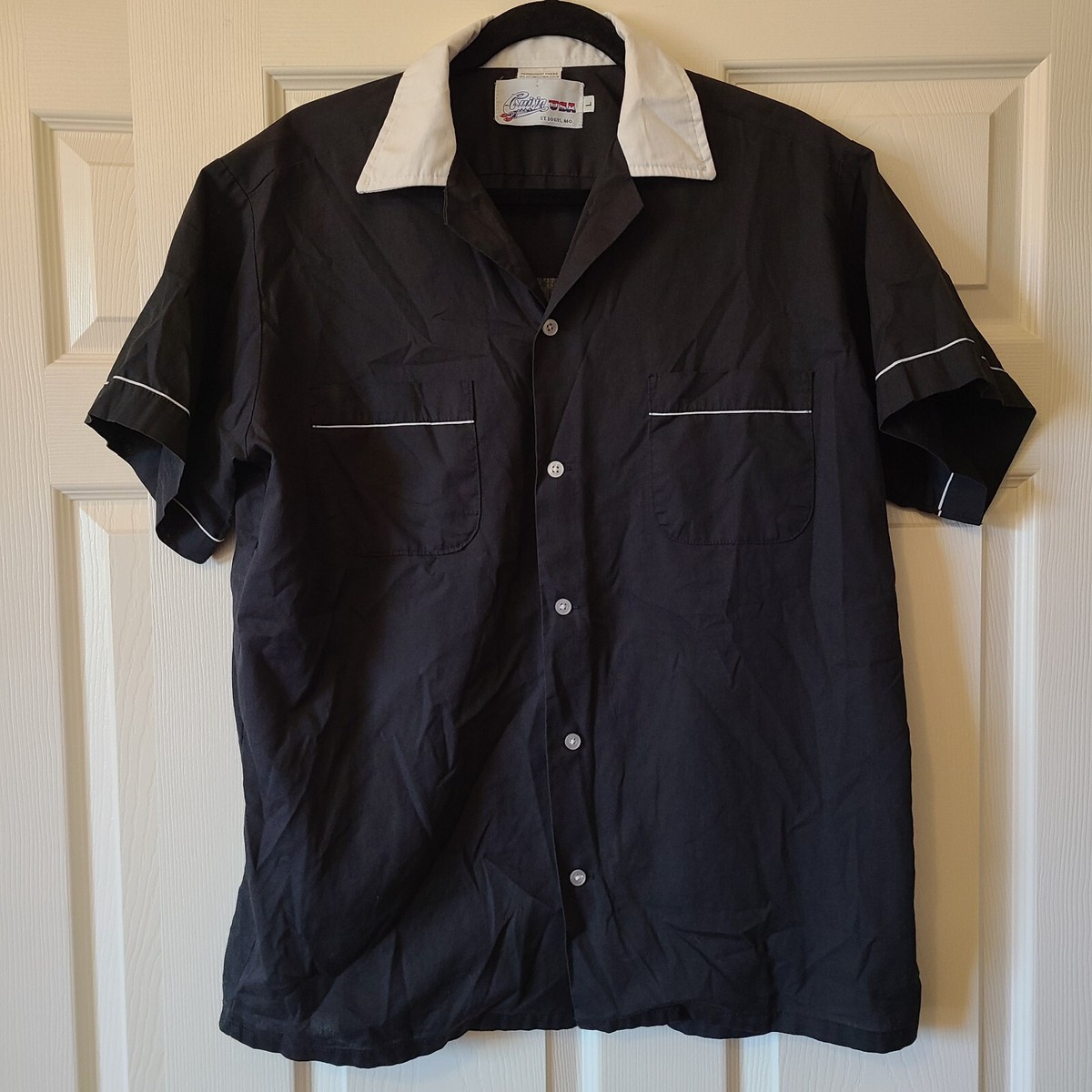Vintage　CRUISIN USA 　Bowling Shirt XL Cruisin' USA T-Bird Bowling Shirt Mens Large Button-Up Retro