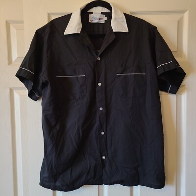 Cruisin' USA T-Bird Bowling Shirt Mens Large Button-Up Retro