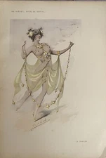 Engraving The Little Women of Japhet Art Nouveau " The Topaz "