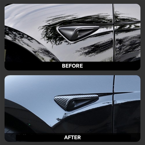 2PCS Turn Signal Side Camera Protective Decal Cover Trim for 2024 Tesla Model 3 - Picture 3 of 9
