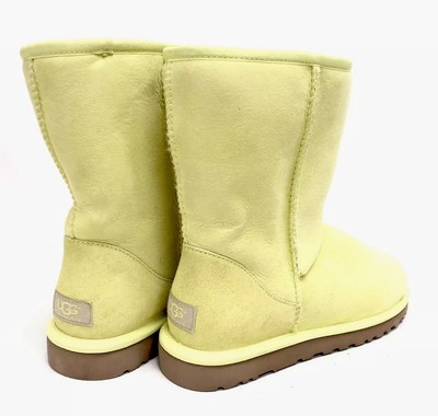 yellow short boots