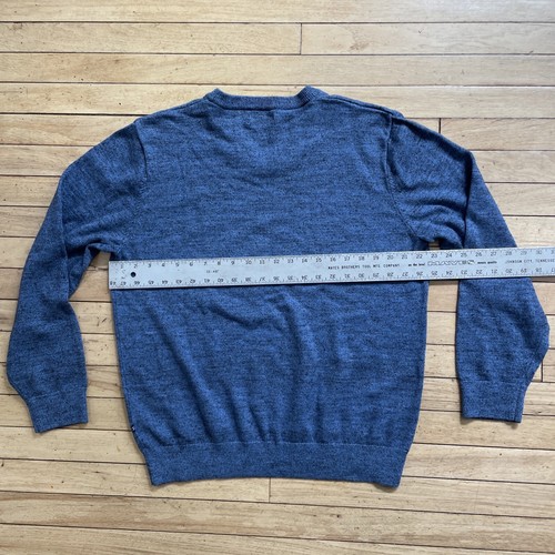 NAUTICA Sweater Men L Blue Preppy V-Neck Business Crew Casual Y2k Streetwear L - Picture 9 of 23
