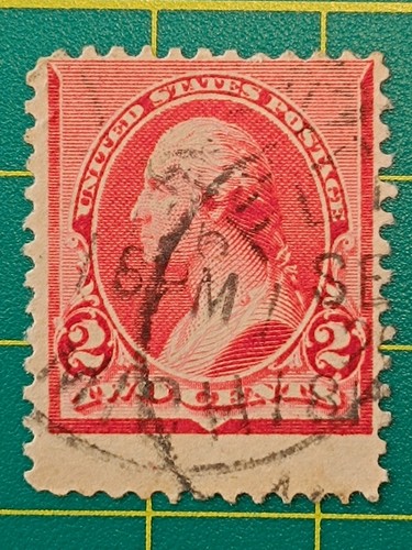 US postage stamp 1890, Sc A61 220c, Cap on both "2", Misperforated at bottom. - Picture 2 of 6