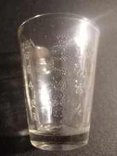 Antique Apothecary Measuring Glass Clear Embossed GlasCo, Dessert, Tea