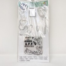 Sizzix Framelits with Stamps LOVE BIRDS SENTIMENTS 663194 NEW