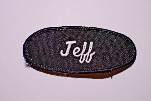 Name Patches Employee Embroidered Worker Tag Sewn for Uniform Work Shirt Jacket - Picture 51 of 189