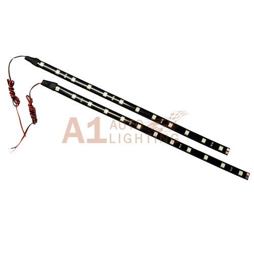 2x NUEVAS 30cm/12" Blanco 5050 12SMD Alta Potencia Brillante Flexible Tiras de Coche - Imagen 3 de 4